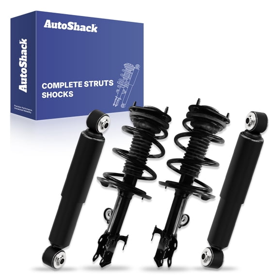 AutoShack Front and Rear Complete Strut & Coil Spring Assemblies & Shock Absorbers - Driver and Passenger Side for Toyota, RAV4 2006-2012, 4WD FWD L4 2.4L 2.5L