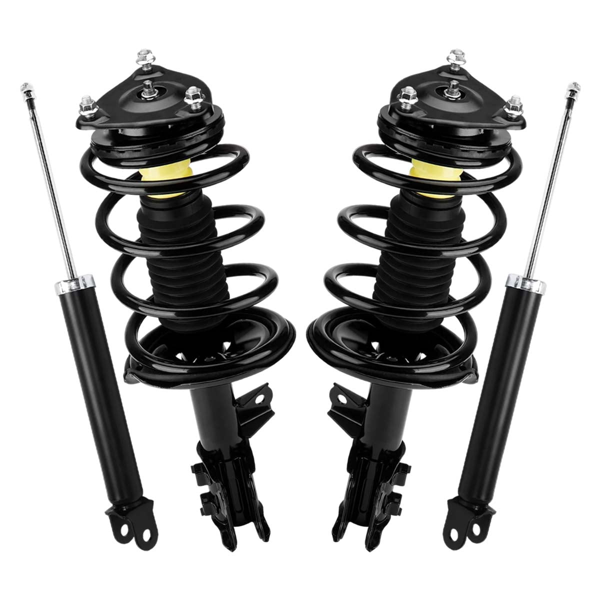 AutoShack Front and Rear Complete Strut & Coil Spring Assemblies & Shock Absorbers - Driver and Passenger Side for Hyundai, Elantra 2007-2010, FWD L4 2.0L