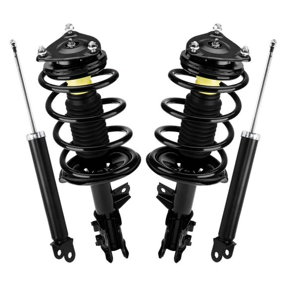 AutoShack Front Complete Strut & Coil Spring Assembly with Rear Shock Absorbers Set for 2007-2010 Hyundai Elantra 2.0L FWD | Full-vehicle Suspension System Replacement Kit SUSPPK0219