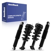 AutoShack Front and Rear Complete Strut Assembly with Coil Springs & Shocks, Driver & Passenger Side for Chevrolet Silverado 1500 2007-2013 4WD RWD 4.3L 4.8L 5.3L 6.0L 6.2L