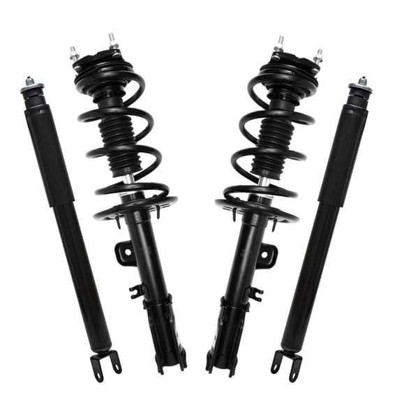 AutoShack Front and Rear Complete Strut & Coil Spring Assemblies & Shock Absorbers - Driver and Passenger Side for Ford, Explorer 2011-2013, AWD V6 3.5L