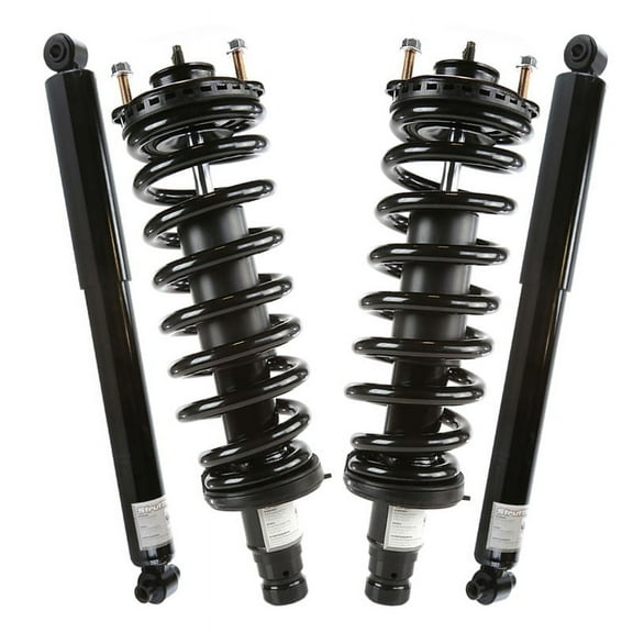 AutoShack Front and Rear Complete Strut & Coil Spring Assemblies & Shock Absorbers - Driver and Passenger Side for Chevrolet & GMC, Trailblazer 2002-2009 Envoy 2002-2009, 4WD RWD L6 4.2L