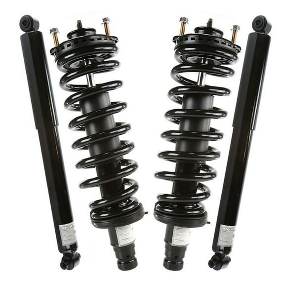 AutoShack Front and Rear Complete Strut & Coil Spring Assemblies & Shock Absorbers - Driver and Passenger Side for Chevrolet, Trailblazer 2002-2009, RWD 4WD AWD L6 4.2L V8 5.3L 6.0L