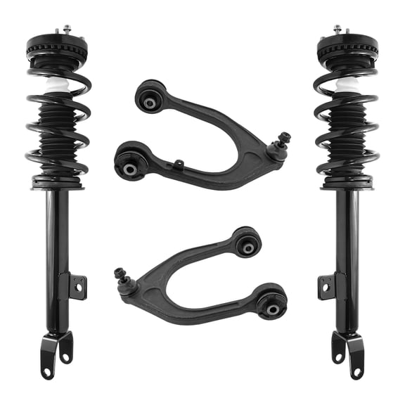 AutoShack Front Complete Strut and Coil Spring & Front Upper Control Arms and Ball Joint with Bushings for Dodge, Charger 2011-2023 Challenger 2011-2023, RWD V6 3.6L V8 5.7L