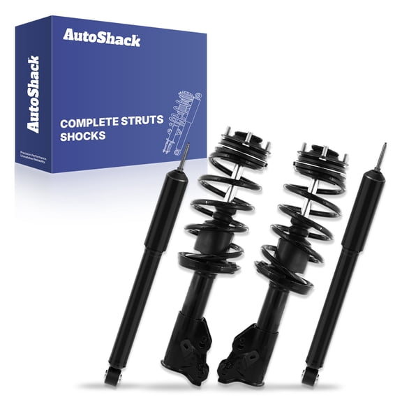 AutoShack Front and Rear Complete Strut & Coil Spring Assemblies & Shock Absorbers - Driver and Passenger Side for Honda, Civic 2006-2011, FWD L4 1.8L