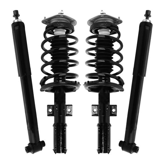 AutoShack Front and Rear Complete Strut & Coil Spring Assemblies & Shock Absorbers - Driver and Passenger Side for Volvo, S60 2001-2009 V70 2001-2007 S80 1999-2006, FWD L5 2.3L 2.4L 2.5L L6 2.8L 2.9L