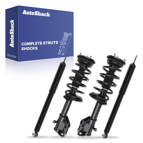 AutoShack Front and Rear Complete Strut & Coil Spring Assemblies & Shock Absorbers - Driver and Passenger Side for Ford & Lincoln, Edge 2007-2010 MKX 2007-2010, FWD V6 3.5L