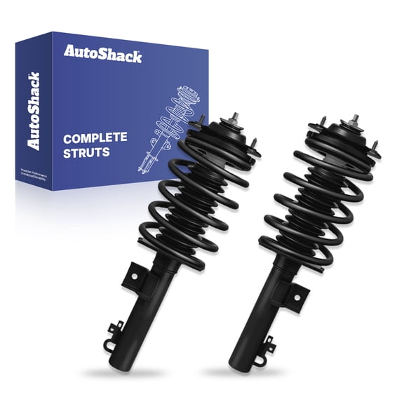 AutoShack Front Complete Strut & Coil Spring Assemblies - Driver and Passenger Side for Volvo, S40 2004-2011 C70 2008-2013 C30 2007-2013 V50 2005-2011, FWD L5 2.4L 2.5L