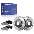 thumbnail image 1 of AutoShack Front Brake Rotors & Ceramic Pads for Cadillac, CTS 2014, AWD RWD V6 3.0L 3.6L - E-Coated Drilled & Slotted - ShadowGuard - 12.44" (316 mm), 5-Lug, 1 of 5