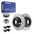 thumbnail image 1 of AutoShack Front Brake Rotors, Premium Pads & Hub Bearing Assemblies for BMW, 335i 2007-2010 335d 2009-2011, RWD L6 3.0L - E-Coated Drilled & Slotted - ShadowGuard - 13.7" (348 mm), 5-Lug, 1 of 4