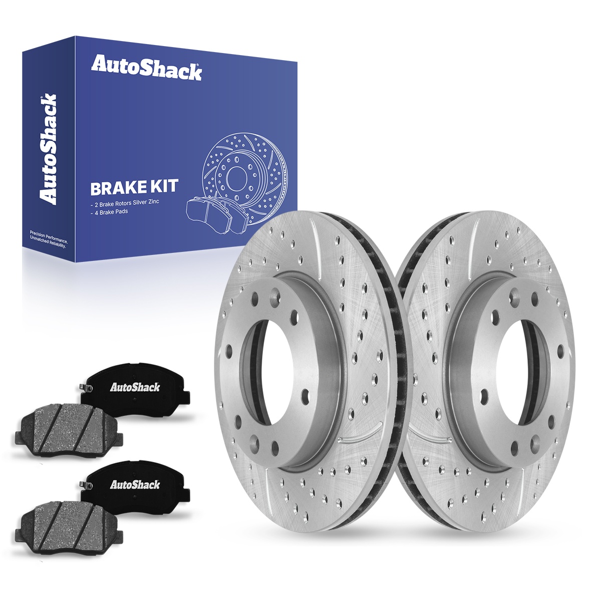 2016 Kia Sedona Front Drilled and Slotted Brake Rotors (Pair