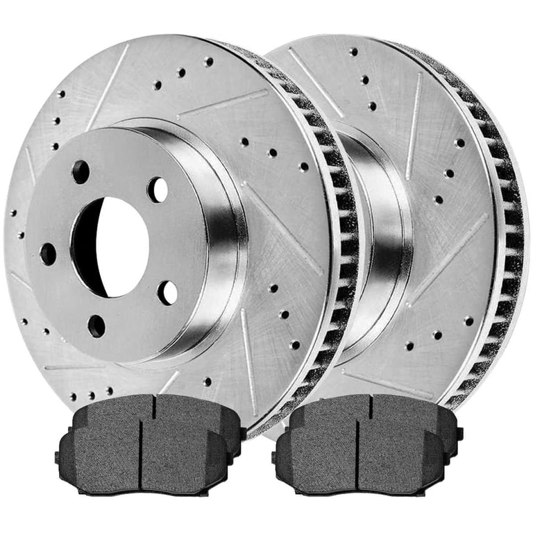 AutoShack ShadowGuard Rotors AutoShack Drilled & Slotted Brake Rotors & Ceramic Pads Kit For Ford Edge & Lincoln MKX (2011-2015) 12 Piece Brake Kit AutoShack ShadowGuard Rotors AutoShack Drilled & Slotted Brake Rotors & Ceramic Pads Kit For Ford Edge & Lincoln MKX (2011-2015) 12 Piece Brake Kit