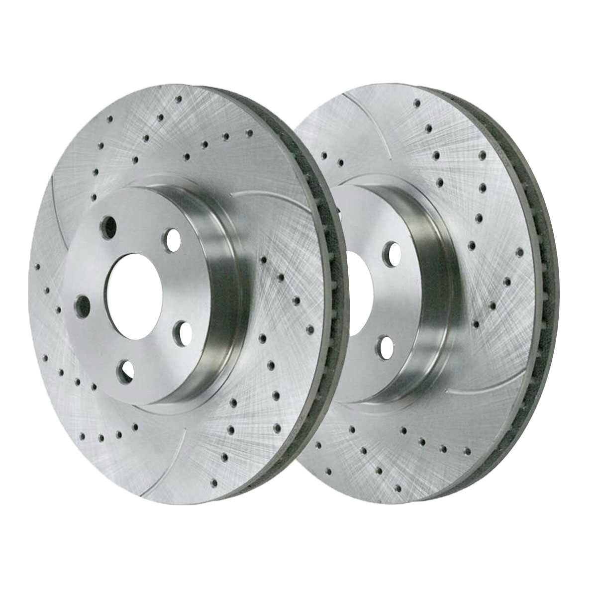 Scion TC Pontiac Vibe Rear Rotors AutoShack Drilled & Slotted Rear For ...
