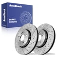 thumbnail image 1 of AutoShack Front Brake Rotors for Acura, RDX 2013-2018 ILX 2016, FWD AWD L4 2.4L V6 3.5L - Silver Zinc Coated Drilled & Slotted - SilverShield Pro - 12.26" (311.5 mm), 5-Lug, 1 of 5