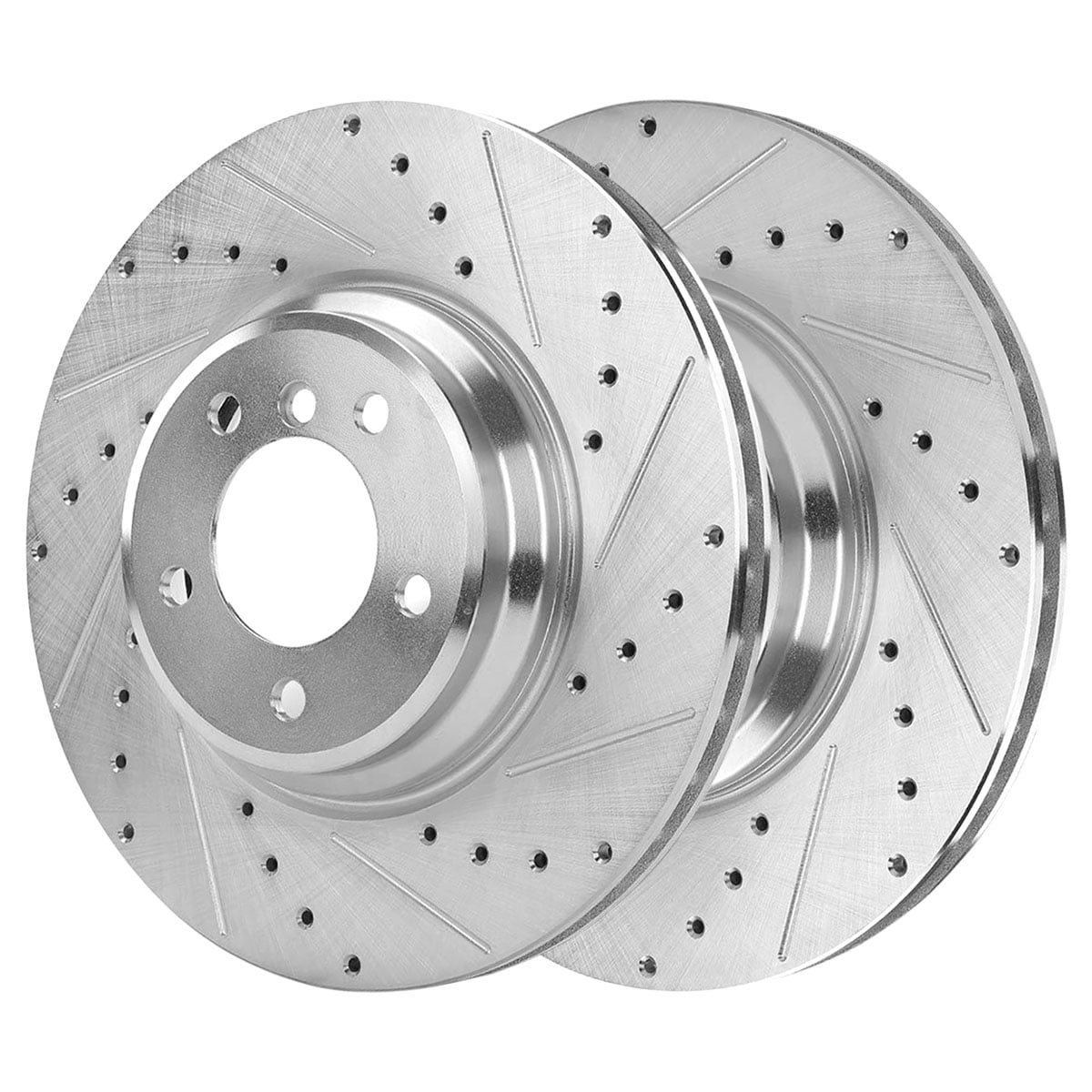 Bison Performance Coated Vented 296mm Disc Rotors and Akebono ProACT Ceramic Slotted Pad Set with Hardware Front Brake Kit For Nissan Rogue 並行輸入品