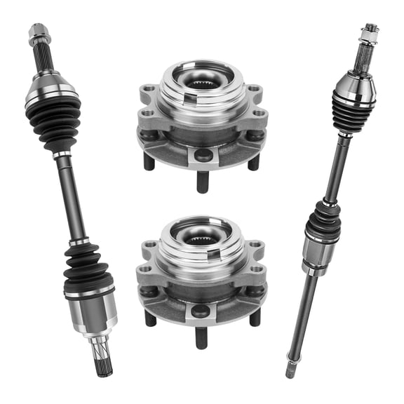 AutoShack Front Wheel Bearing Hubs CV Axles Kit Pair Replacement for 2013-2017 Nissan Pathfinder FWD 2014-2015 INFINITI QX60 FWD 2013 INFINITI JX35 FWD 5-Lug 5 HUB010400454