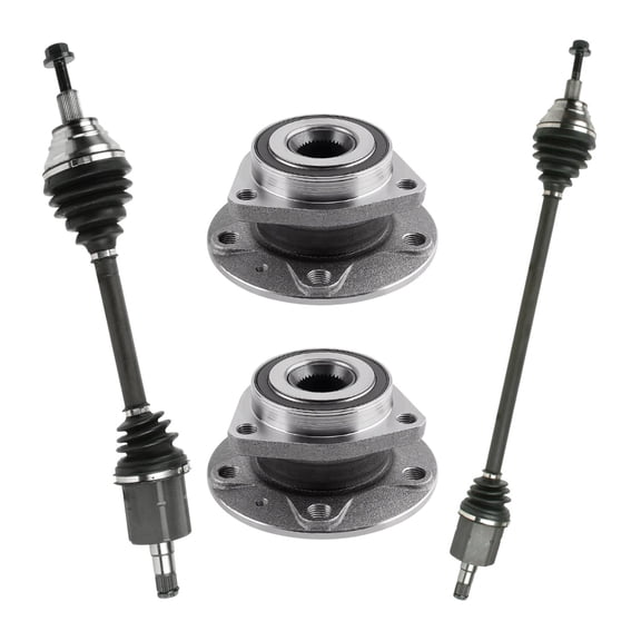 AutoShack Front Wheel Bearing Hubs CV Axles Kit Pair Replacement for 2015-2018 Volkswagen Golf FWD 2016-2018 Volkswagen Golf SportWagen FWD 5-Lug 5 HUB010400472
