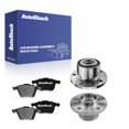 thumbnail image 1 of AutoShack Front Ceramic Brake Pads + Wheel Hub Bearing Assemblies with ABS Replacement for 2011-2018 Volvo S60 2008-2016 Volvo XC70 6-PC Kit, 1 of 4