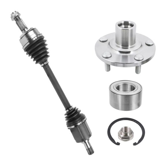 AutoShack Front CV Axle Shaft Wheel Hub Bearing Assembly for Honda, Accord 2003-2007, FWD L4 2.4L - Driver Side - Without ABS, 5-Lug