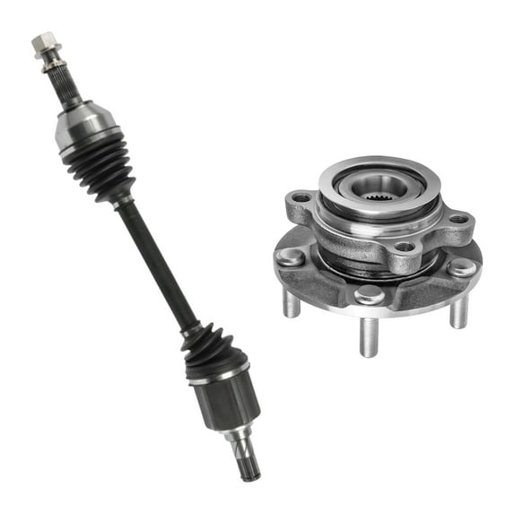 AutoShack Front Left CV Axle Shaft Wheel Hub Bearing Assembly Replacement for 2008-2013 Nissan Rogue FWD 2007-2012 Nissan Sentra FWD Driver Side 5-Lug 5 HUB010200261