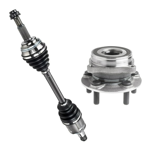 AutoShack Front Left CV Axle Shaft Wheel Hub Bearing Assembly | Replacement for 2010-2015 Toyota Prius 2012-2015 Toyota Prius Plug-In | 2-PC