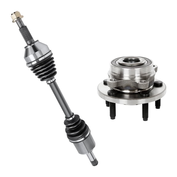 AutoShack Front Left CV Axle Shaft Wheel Hub Bearing Assembly Replacement for 2010-2018 Ford Taurus AWD, FWD 2009-2016 Ford Flex AWD, FWD Driver Side 5-Lug 5 HUB010200179