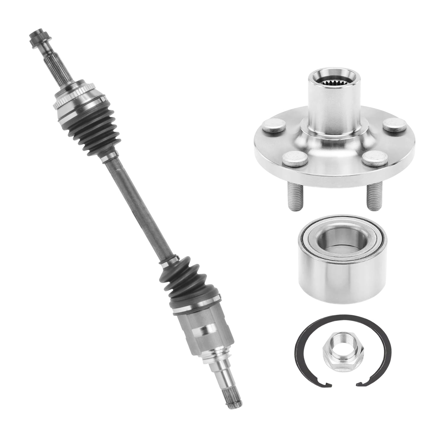 AutoShack Front CV Axle Shaft Wheel Hub Bearing Assembly for Toyota ...