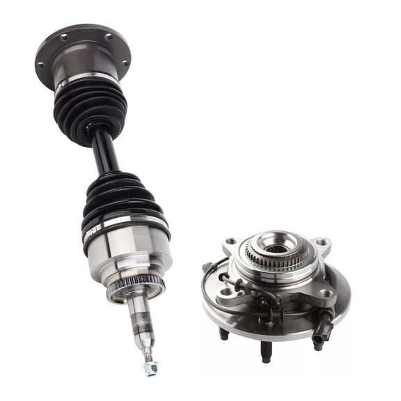 AutoShack Front CV Axle Shaft Wheel Hub Bearing Assembly for Ford & Lincoln, F-150 2005-2008 Mark LT 2006-2008, 4WD V6 4.2L V8 4.6L 5.4L - Driver or Passenger Side - With ABS, 6-Lug