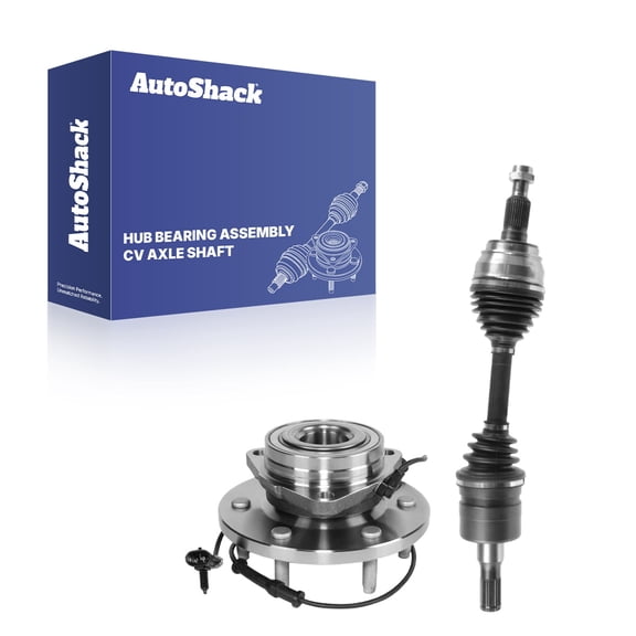 AutoShack Front CV Axle Shaft Wheel Hub Bearing Assembly for Hummer, H3 2006-2008, 4WD L5 3.5L 3.7L V8 5.3L - Driver or Passenger Side - With ABS, 6-Lug