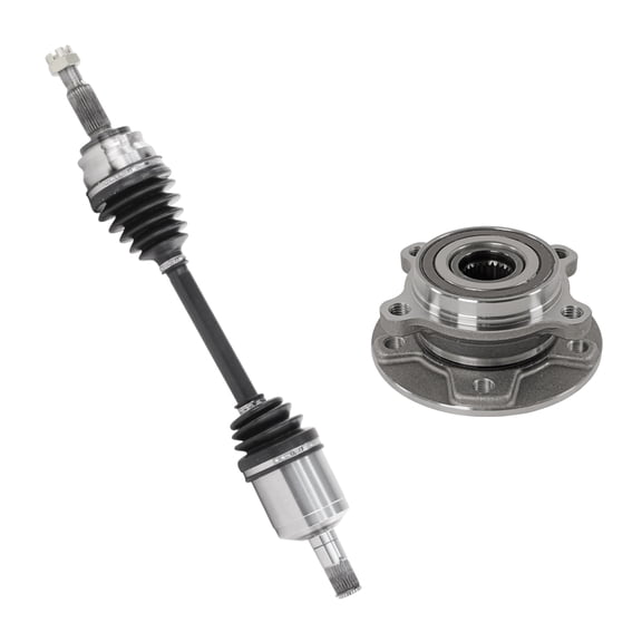 AutoShack Front Left CV Axle Shaft Wheel Hub Bearing Assembly Replacement for 2017 Jeep Compass 4WD, FWD Driver Side 5-Lug 5 HUB010200306