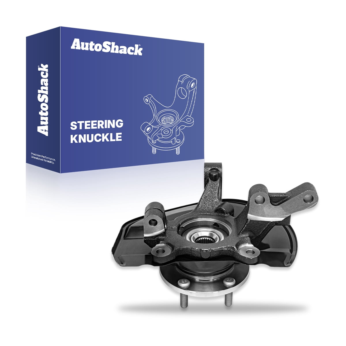 AutoShack Front Loaded Steering Knuckle and Wheel Hub Bearing Assembly - Driver Side for Jeep, Patriot 2007-2017 Compass 2007-2017, 4WD AWD FWD L4 2.0L 2.4L - with ABS