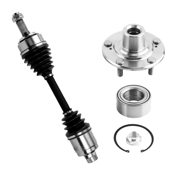 AutoShack Front CV Axle Shaft Wheel Hub Bearing Assembly for Acura, TSX 2004-2008, FWD L4 2.4L - Passenger Side - Without ABS, 5-Lug