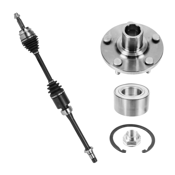 AutoShack Front Right CV Axle Shaft Wheel Hub Bearing Assembly Replacement for 2004-2009 Toyota Camry FWD 2001-2007 Toyota Highlander FWD Passenger Side 5-Lug 5 HUB060200634