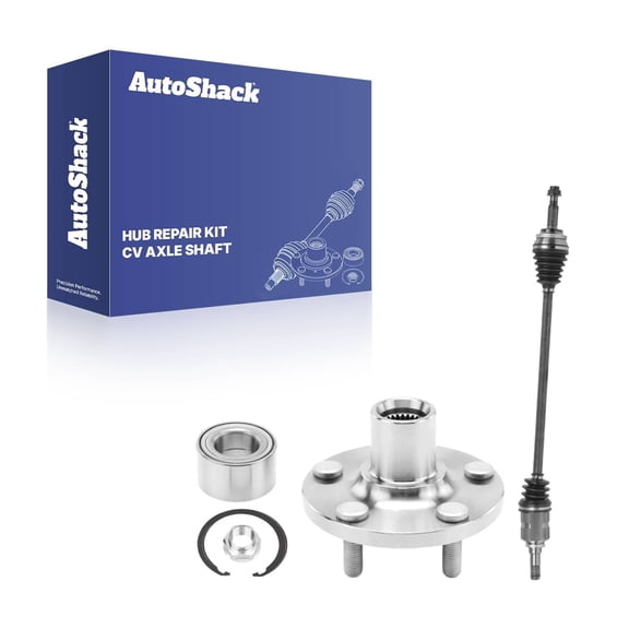 AutoShack Front CV Axle Shaft Wheel Hub Bearing Assembly for Toyota & Pontiac, Corolla 2003-2018 Matrix 2003-2013 Vibe 2003-2010, FWD L4 1.8L - Passenger Side - Without ABS, 5-Lug