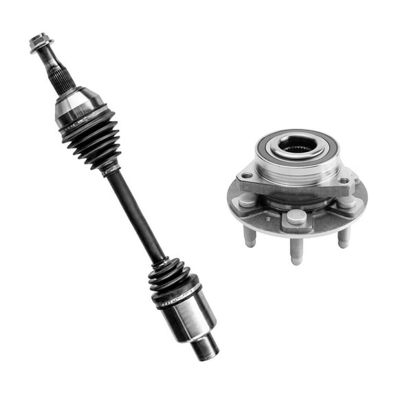 AutoShack Front Right CV Axle Shaft Wheel Hub Bearing Assembly | Replacement for 2017 GMC Acadia | 2-PC