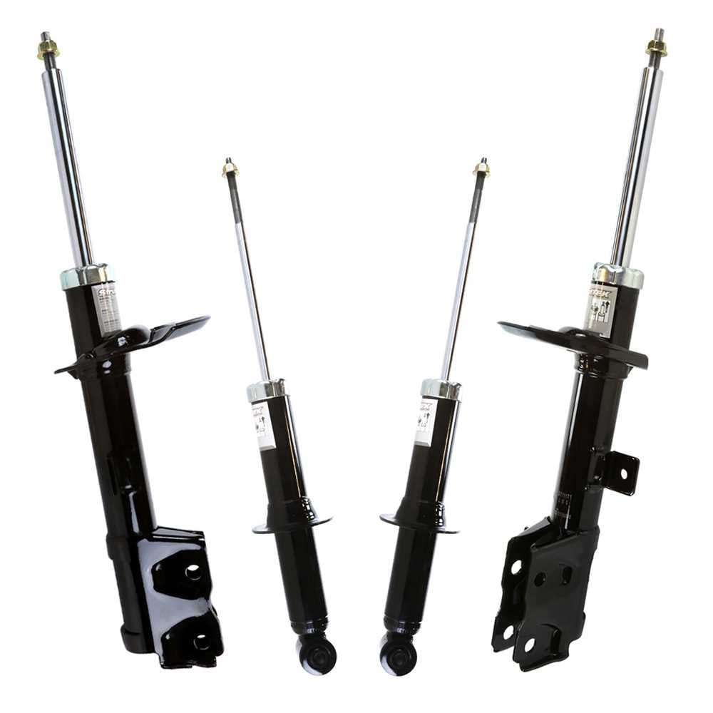 AutoShack Front & Rear Bare Struts Shock Absorbers Set of 4 Replacement