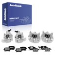 thumbnail image 1 of AutoShack Front & Rear Brake Calipers & Ceramic Brake Pads for Volkswagen & Audi, Jetta 2005-2009 GTI 2006-2009 A3 2006-2009 A3 Quattro 2006-2007, FWD AWD L4 2.0L L5 2.5L V6 3.2L, 1 of 5