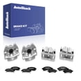 thumbnail image 1 of AutoShack Front & Rear Brake Calipers + Ceramic Brake Pads Replacement for 2007-2016 GMC Acadia 2009-2017 Chevrolet Traverse 2008-2017 Buick Enclave 2007-2010 Saturn Outlook 12-PC Kit, 1 of 5