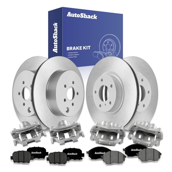 AutoShack Front & Rear Brake Rotors, Premium Pads & Calipers for INFINITI, M35 2010 M45 2010, AWD RWD V6 3.5L V8 4.5L
