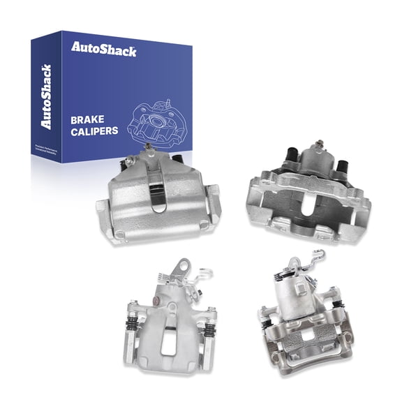 AutoShack Front & Rear Brake Calipers for Volkswagen & Audi, Jetta 2005-2010 GTI 2006-2009 A3 2006-2009 A3 Quattro 2006-2007, FWD AWD L4 2.0L L5 2.5L V6 3.2L