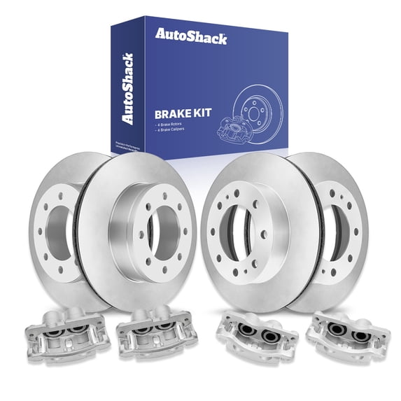 AutoShack Front & Rear Brake Rotors & Calipers for Chevrolet & GMC, Silverado 2500 HD 2001-2006 Sierra 2500 HD 2001-2006, 4WD RWD V8 6.0L 6.6L 8.1L