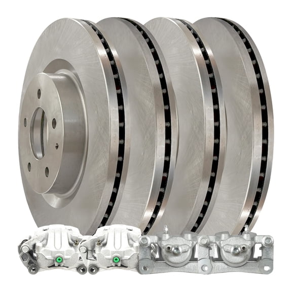 AutoShack Front & Rear Brake Rotors Calipers | Replacement for 2006-2009 INFINITI M35 M45 2007-2008 G35 2009-2010 G37 2009 Nissan 370Z 3.5L 3.7L 4.5L V6 V8 AWD RWD | 8-PC Brake Kit