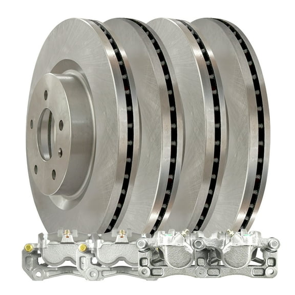 AutoShack Front & Rear Brake Rotors Calipers | Replacement for 2007-2009 Chevrolet Equinox 2012-2015 Captiva Sport 2008-2010 Saturn Vue 2007-2009 Pontiac Torrent 3.4L V6 AWD FWD | 8-PC Brake Kit