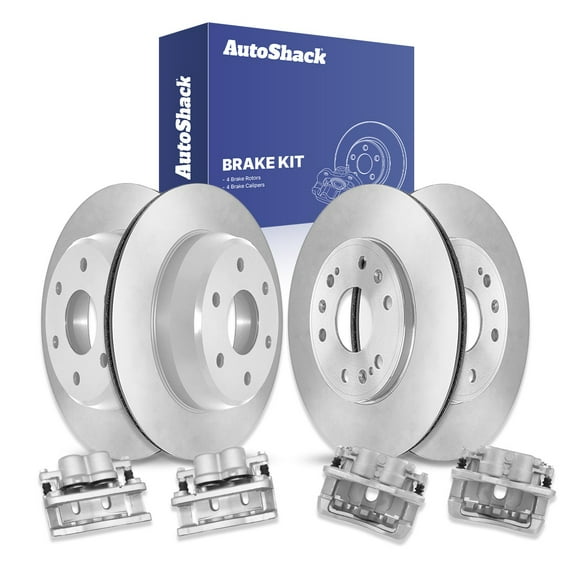 AutoShack Front & Rear Brake Rotors Calipers | Replacement for 2009-2014 Chevrolet Express 1500 2009-2014 GMC Savana 1500 4.3L 5.3L V6 V8 AWD RWD | 8-PC Brake Kit