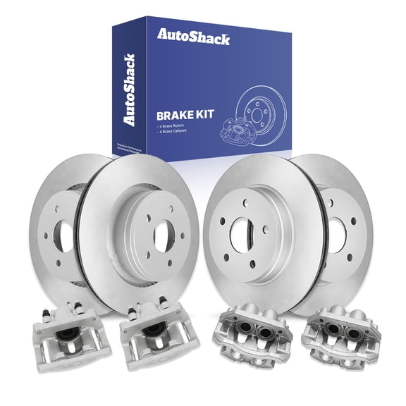AutoShack Front & Rear Brake Rotors & Calipers for Ram, Dodge & Chrysler, 1500 2011-2018 Ram 1500 2009-2010 Aspen 2007-2009 Durango 2007-2009, 4WD RWD V6 3.0L 3.6L 3.7L V8 4.7L 5.7L