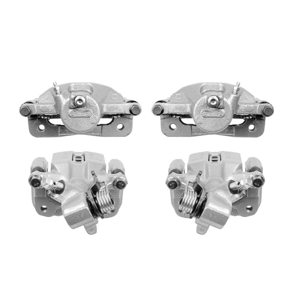 AutoShack Front and Rear Brake Calipers Set of 4 Assembly with Bracket Replacement for 2002-2003 Honda Civic 2.0L FWD Driver and Passenger Side Kit BRK030404753