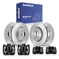 thumbnail image 1 of AutoShack Front Vented & Rear Vented Brake Rotors + Calipers Black 8-PC Brake Kit Replacement for 2012-2016 Ford F-150 2018-2020 Ford F-150, 1 of 5