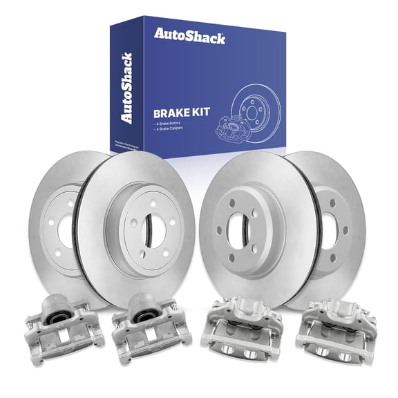 AutoShack Front & Rear Brake Rotors & Calipers for Dodge, Charger 2006-2009, RWD V6 3.5L