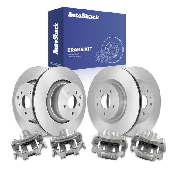 AutoShack Front & Rear Brake Rotors & Calipers for INFINITI, G37 2011, AWD RWD V6 3.7L