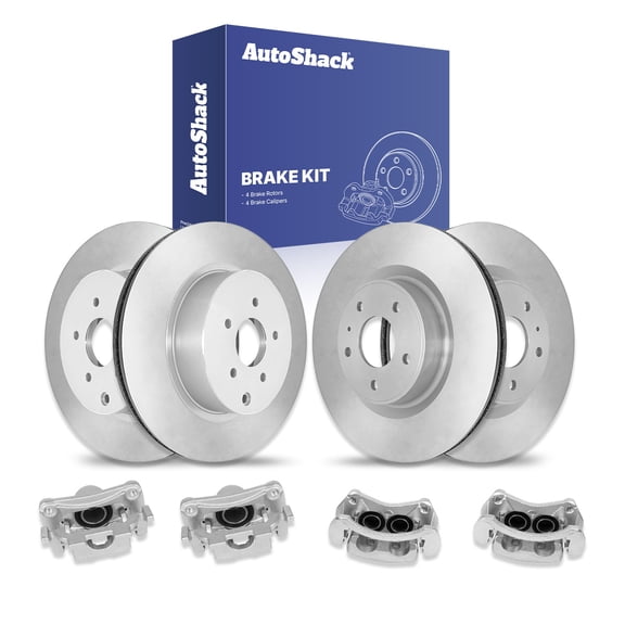 AutoShack Front & Rear Brake Rotors Calipers | Replacement for 2019 INFINITI Q60 | 8-PC Brake Kit